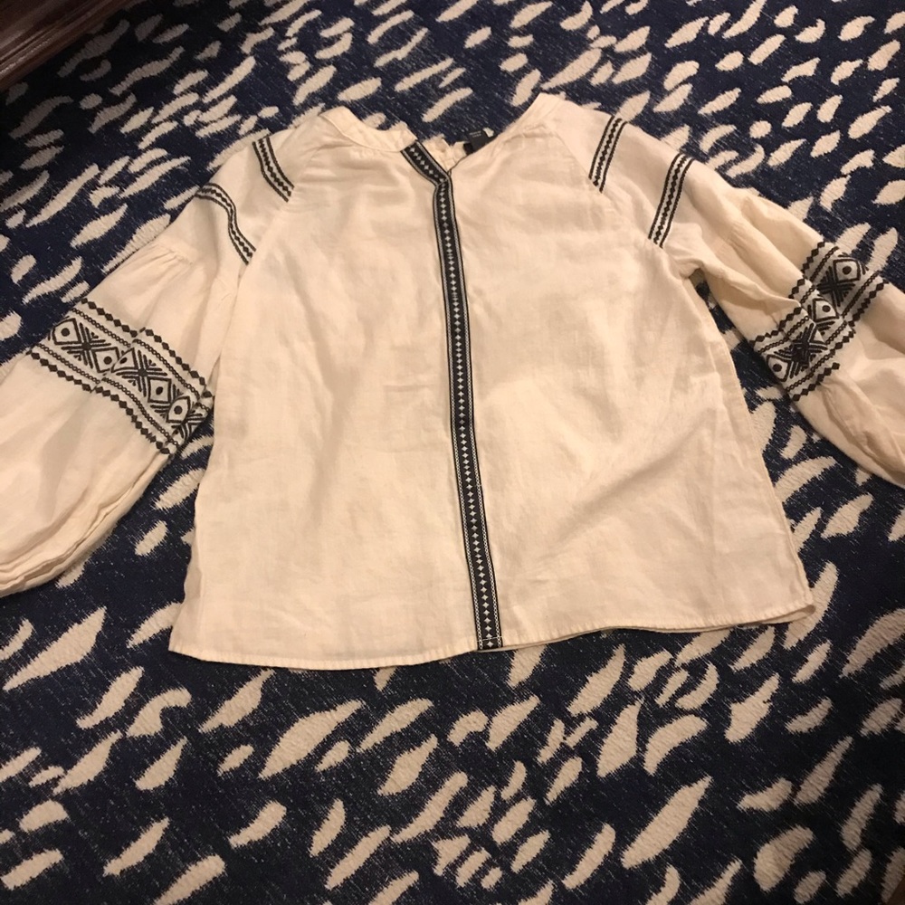 Black and cream art class Target blouse